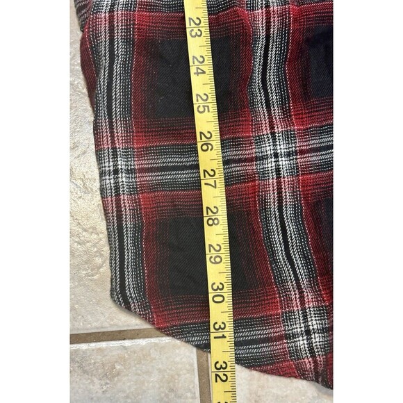 Madewell Size M Courier Grunge Plaid Flannel ShirtDress Pockets Boho Fall - Picture 9 of 12